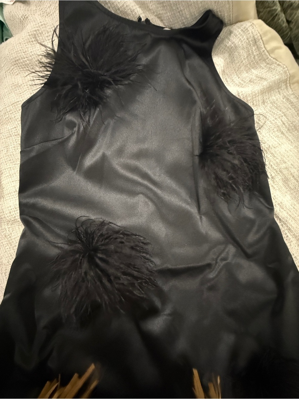 Frances Valentine Francesca Feather Maxi Dress NWTs Small - Picture 11 of 11